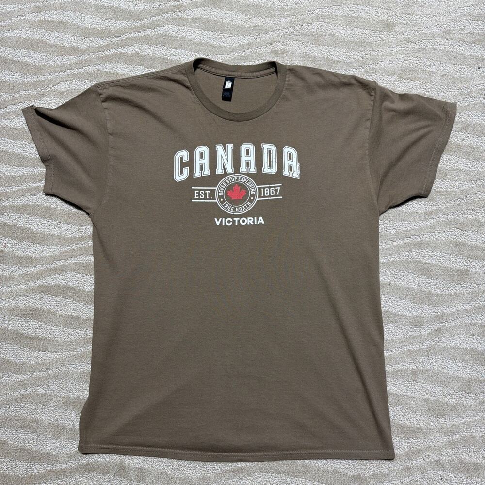 Victoria Canada Never Stop Exploring Unisex T Shirt Sz XL